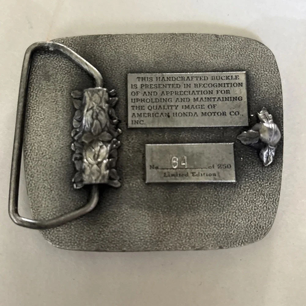 Honda‎ Northwest Zone Company Vintage 80's Belt Buckle Limited Edition 64 Of 250